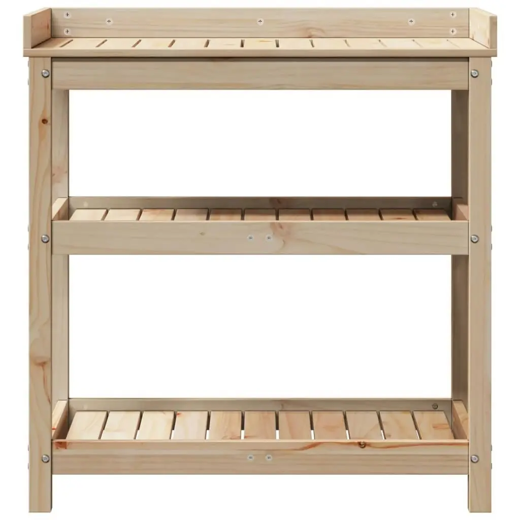 Potting Table with Shelves 82.5x45x86.5 cm Solid Wood Pine 832432