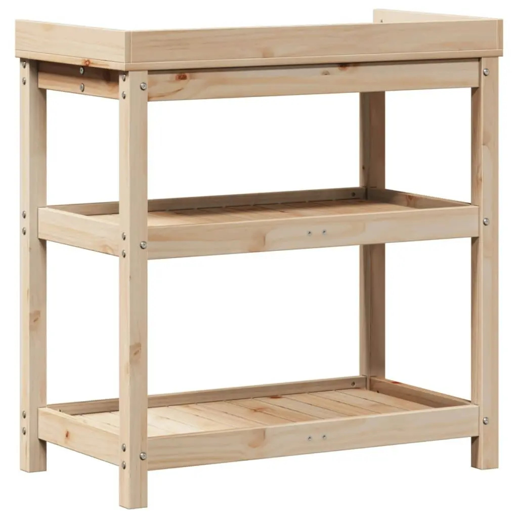 Potting Table with Shelves 82.5x45x86.5 cm Solid Wood Pine 832432