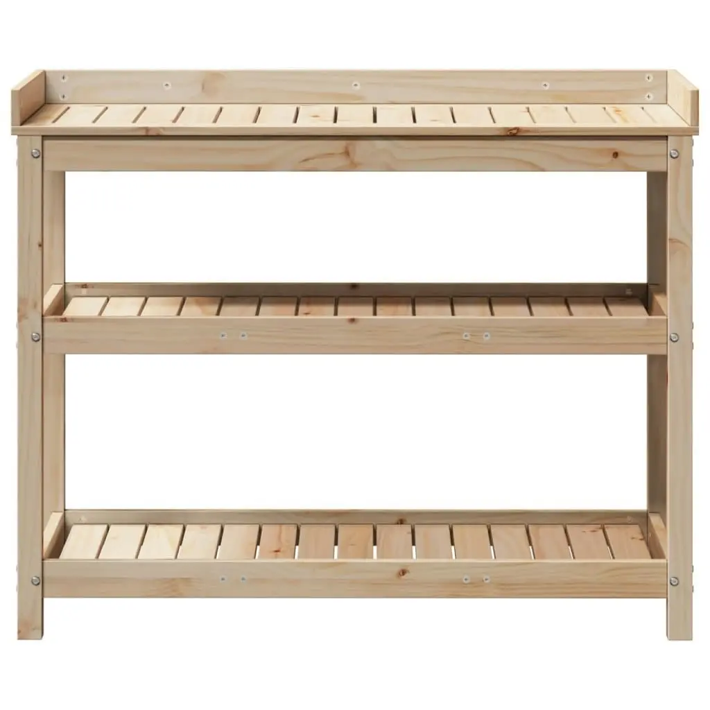 Potting Table with Shelves 108x45x86.5 cm Solid Wood Pine 832437