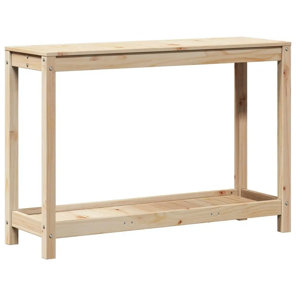 Potting Table with Shelf 108x35x75 cm Solid Wood Pine 832392