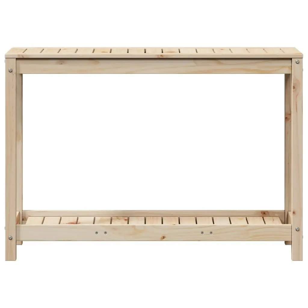 Potting Table with Shelf 108x35x75 cm Solid Wood Pine 832392