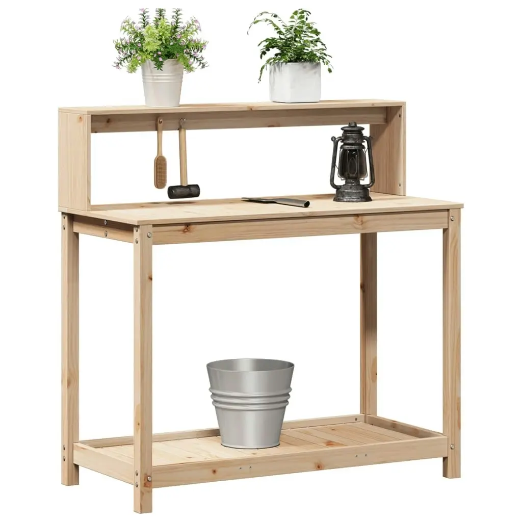 Potting Table with Shelves 108x50x109.5 cm Solid Wood Pine 832412