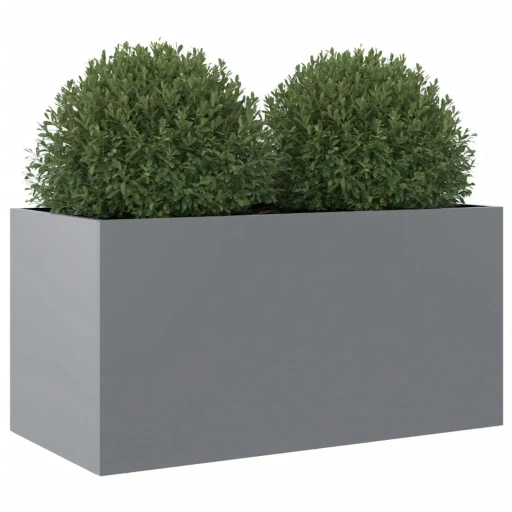 Planter Silver 62x30x29 cm Galvanised Steel 841594