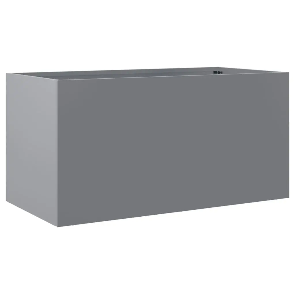 Planter Silver 62x30x29 cm Galvanised Steel 841594