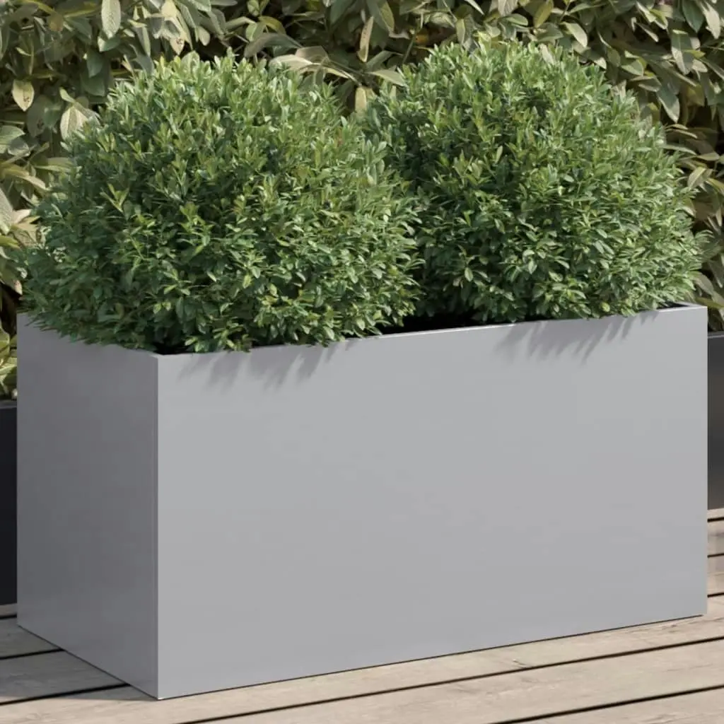 Planter Silver 62x30x29 cm Galvanised Steel 841594