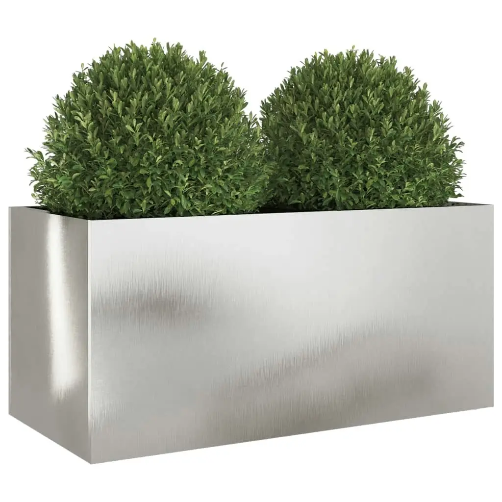 Planter Silver 62x30x29 cm Stainless Steel 841593