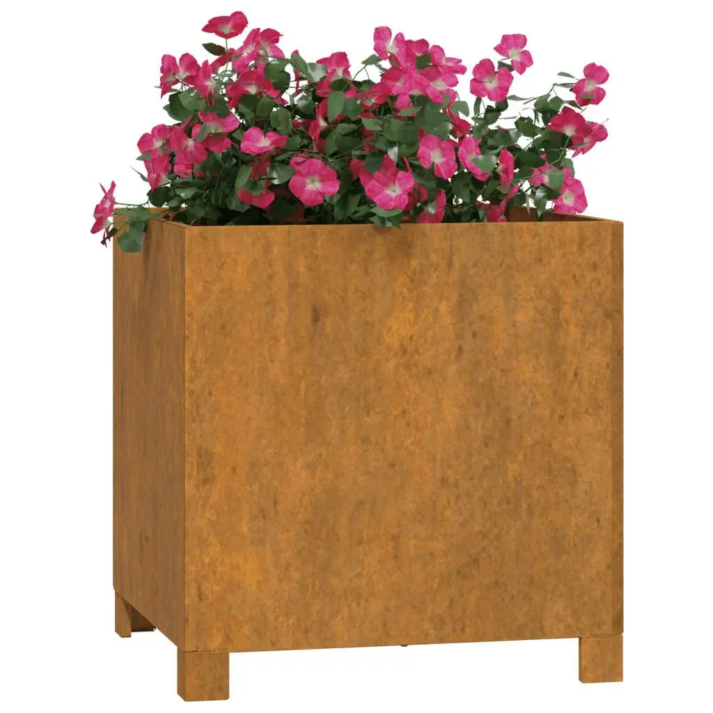 Planter with Legs Rusty 42x40x43 cm Corten Steel 823680