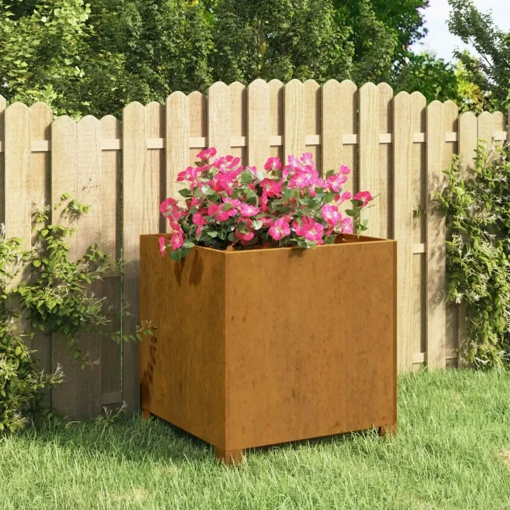 Planter with Legs Rusty 42x40x43 cm Corten Steel 823680