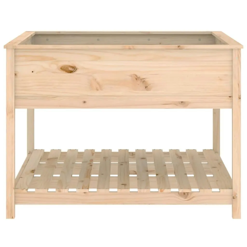 Planter with Shelf 111.5x111.5x81 cm Solid Wood Pine 823801