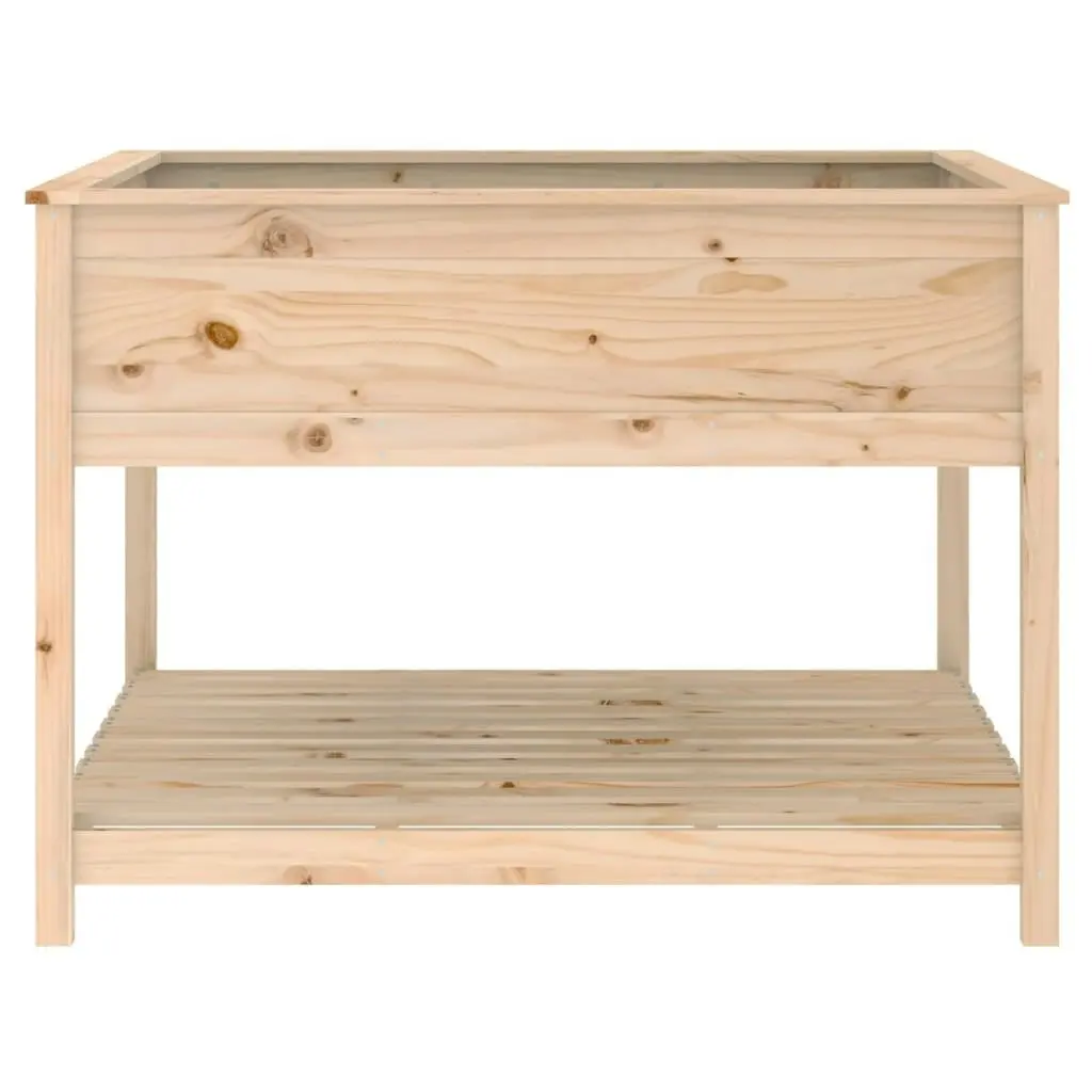 Planter with Shelf 111.5x111.5x81 cm Solid Wood Pine 823801