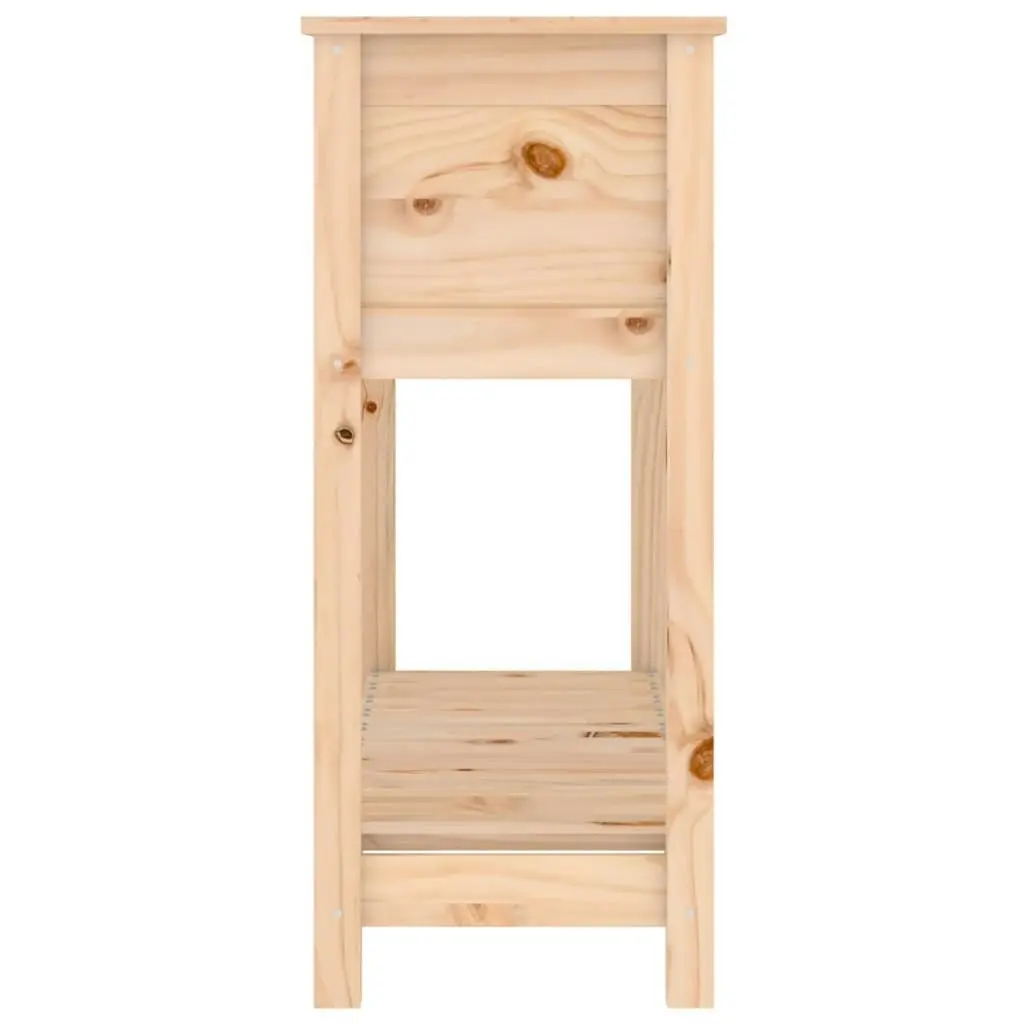 Planter with Shelf 111.5x34.5x81 cm Solid Wood Pine 823766