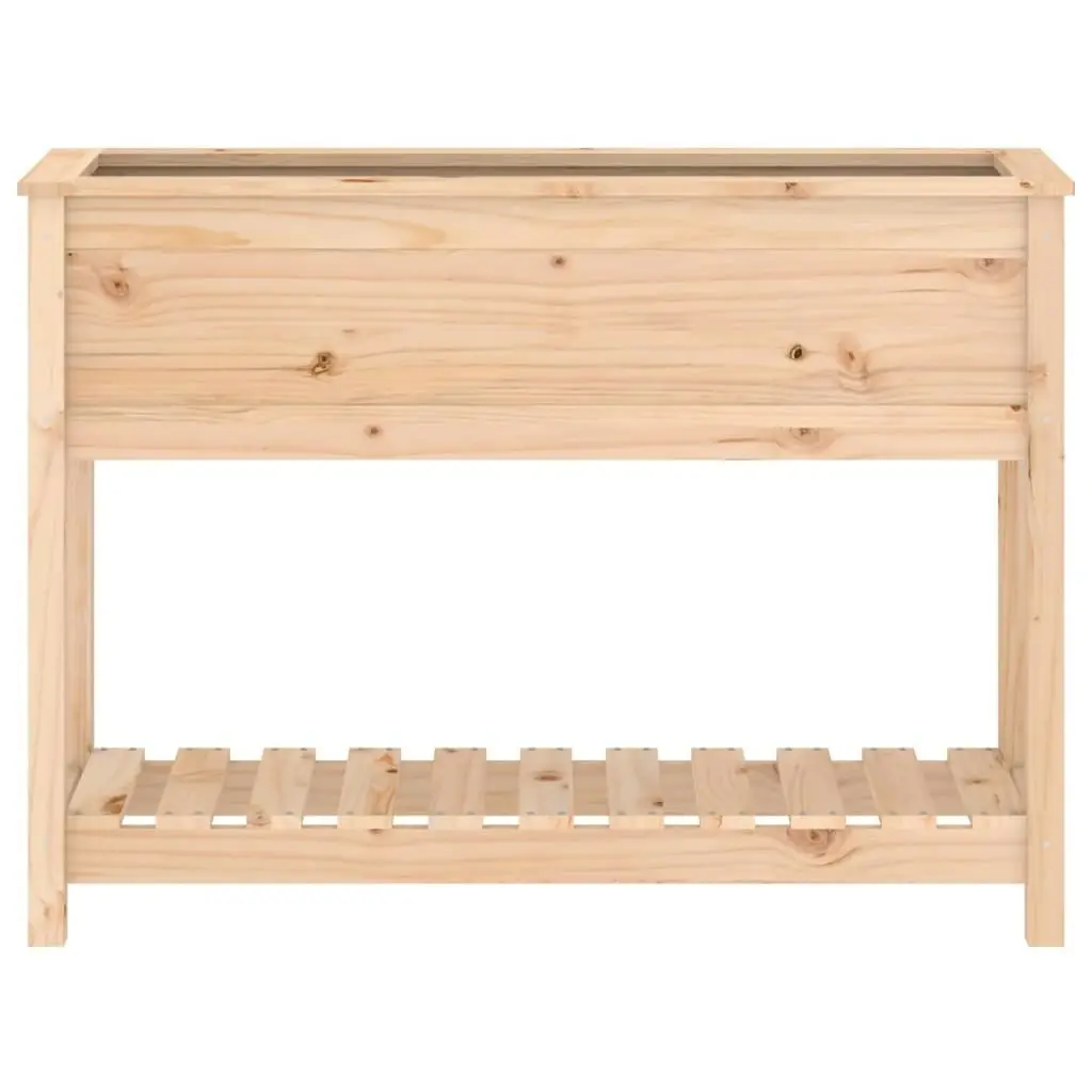 Planter with Shelf 111.5x34.5x81 cm Solid Wood Pine 823766