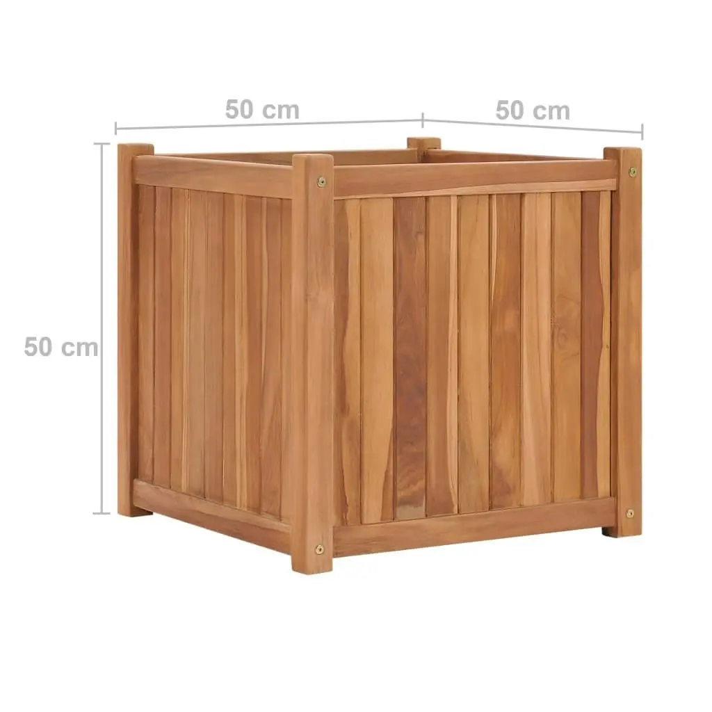 Raised Bed 50x50x50 cm Solid Teak Wood 48966