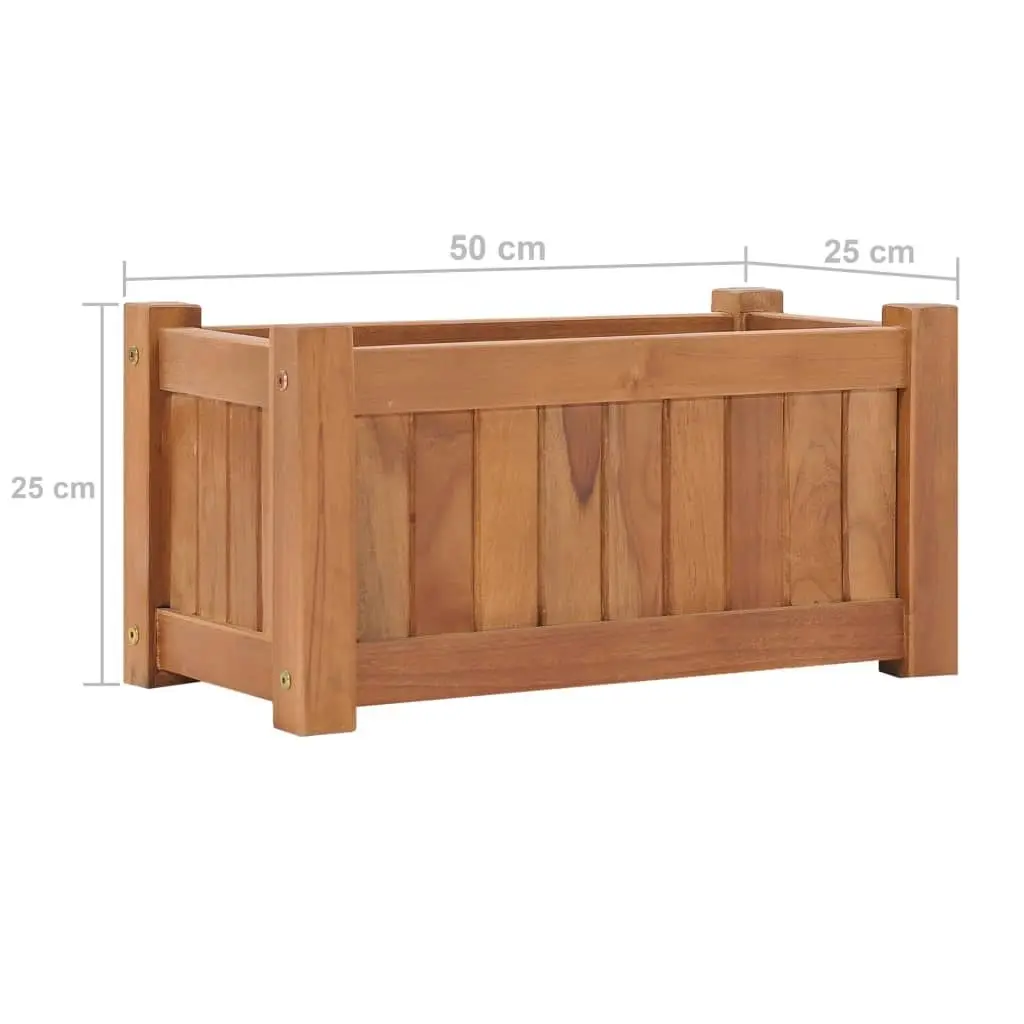 Raised Bed 50x25x25 cm Solid Teak Wood 48967