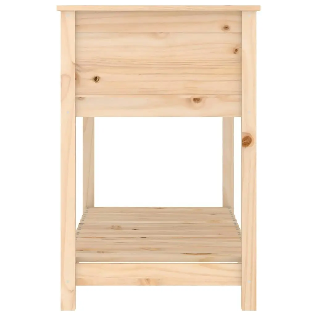 Planter with Shelf 111.5x54x81 cm Solid Wood Pine 823787