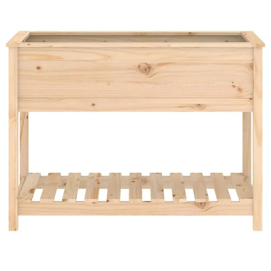 Planter with Shelf 111.5x54x81 cm Solid Wood Pine 823787