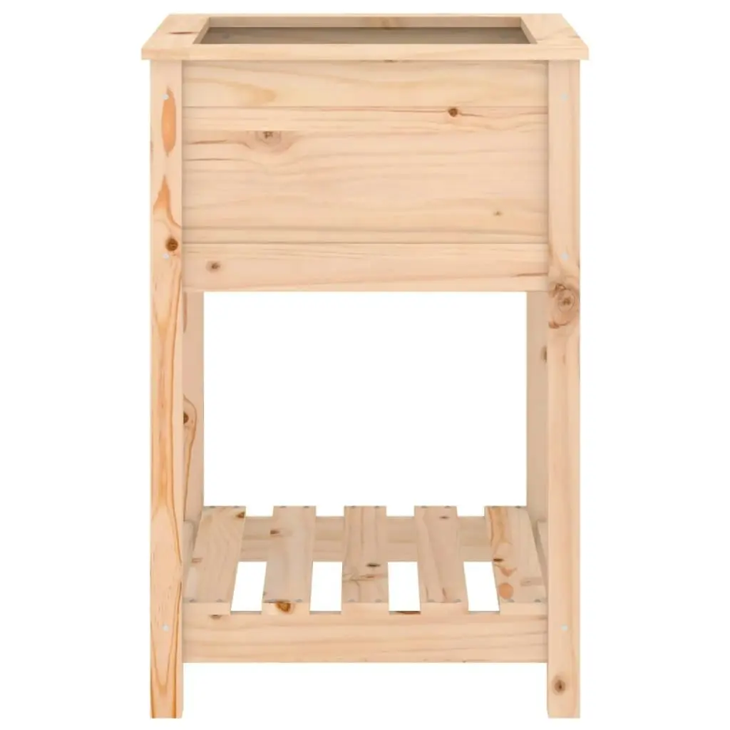 Planter with Shelf 54x54x81 cm Solid Wood Pine 823773