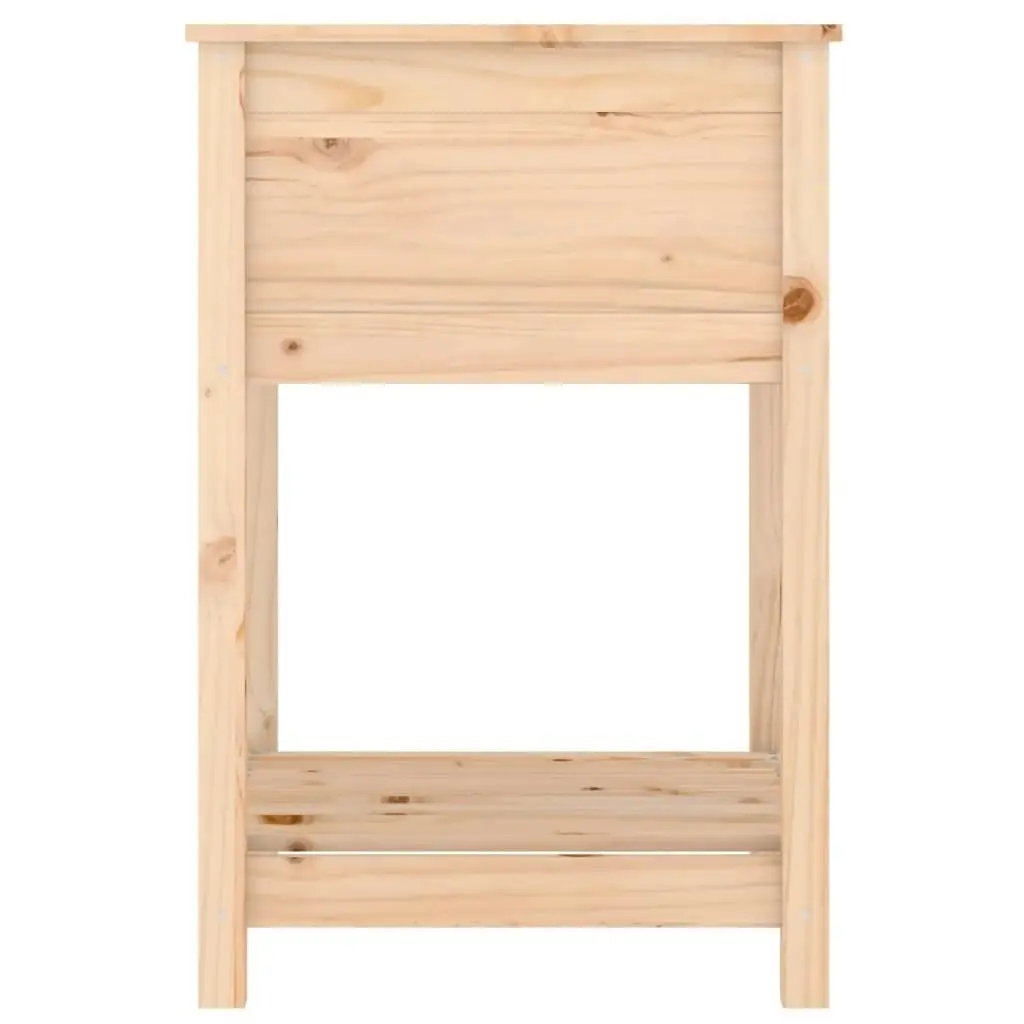 Planter with Shelf 54x54x81 cm Solid Wood Pine 823773