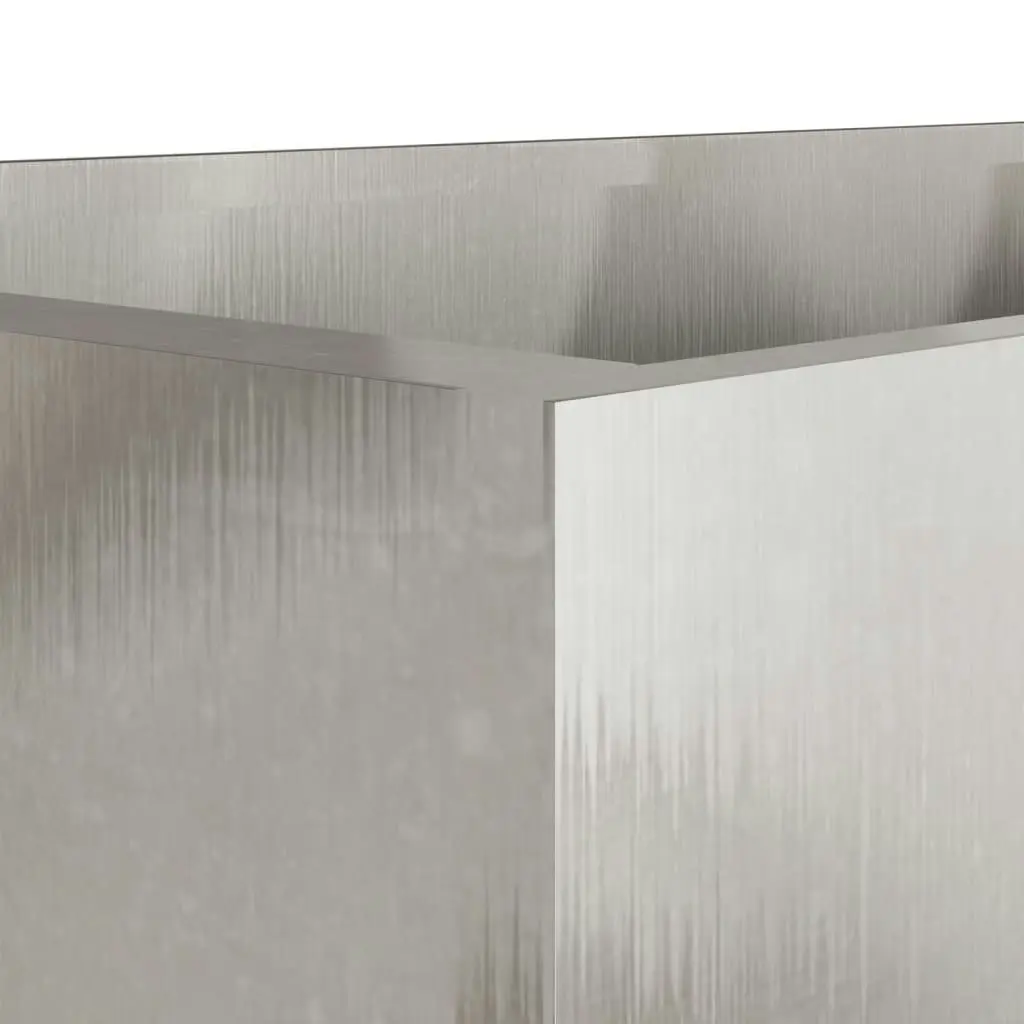 Planter Silver 62x40x39 cm Stainless Steel 841599