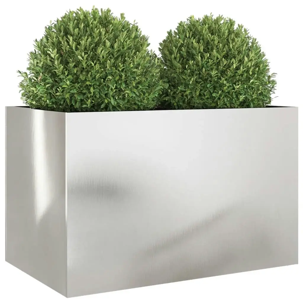 Planter Silver 62x40x39 cm Stainless Steel 841599