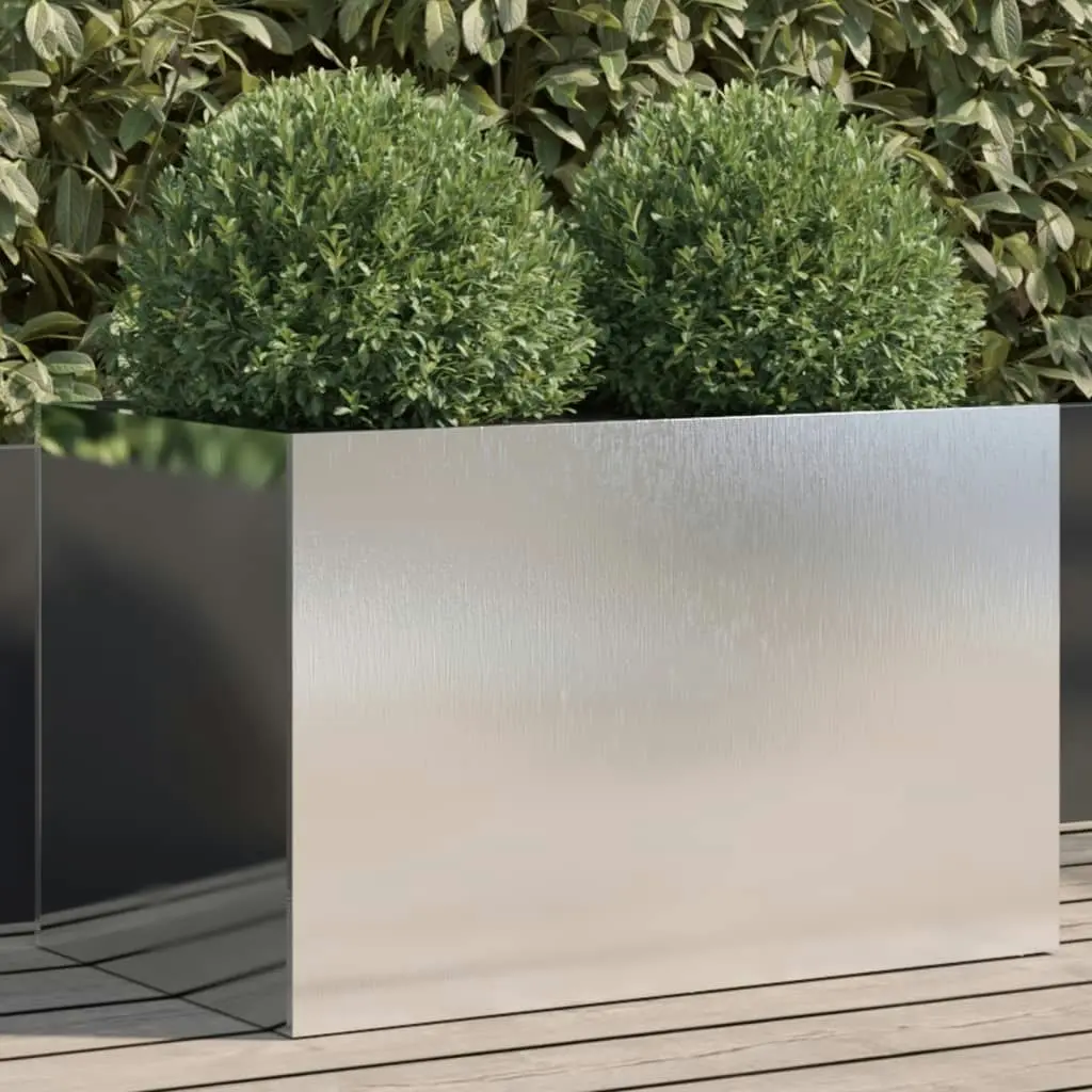 Planter Silver 62x40x39 cm Stainless Steel 841599