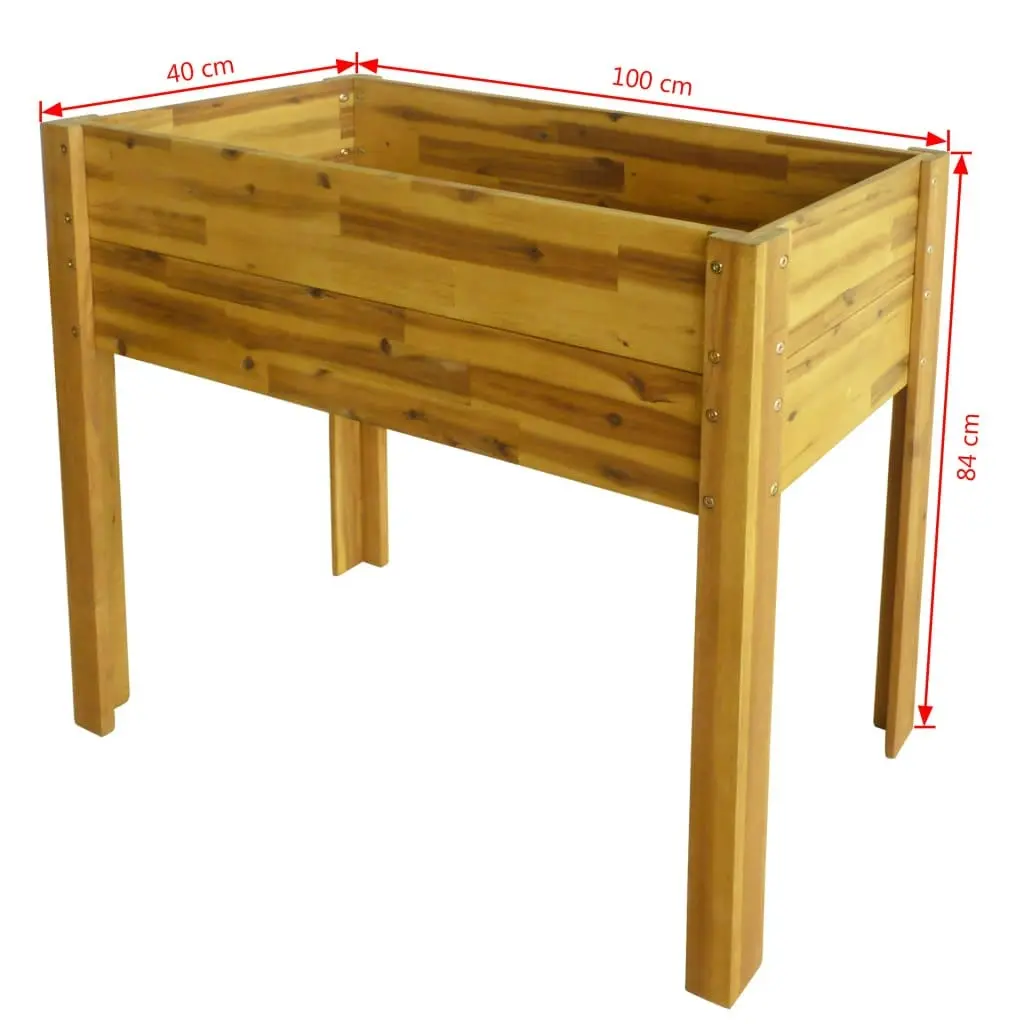 Raised Garden Raised Bed Solid Acacia Wood 43794