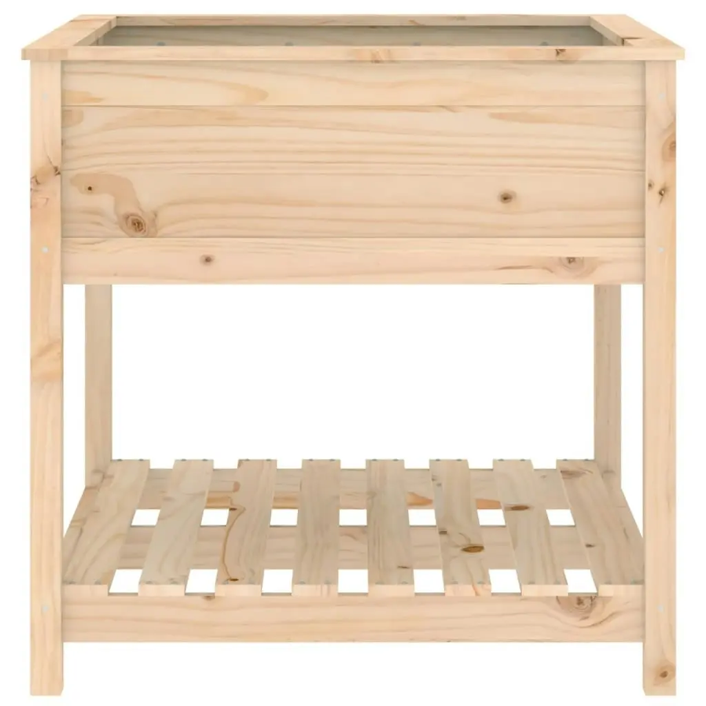 Planter with Shelf 82.5x82.5x81 cm Solid Wood Pine 823794