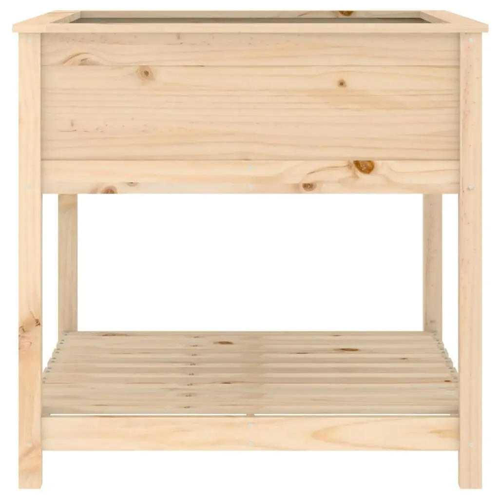 Planter with Shelf 82.5x82.5x81 cm Solid Wood Pine 823794