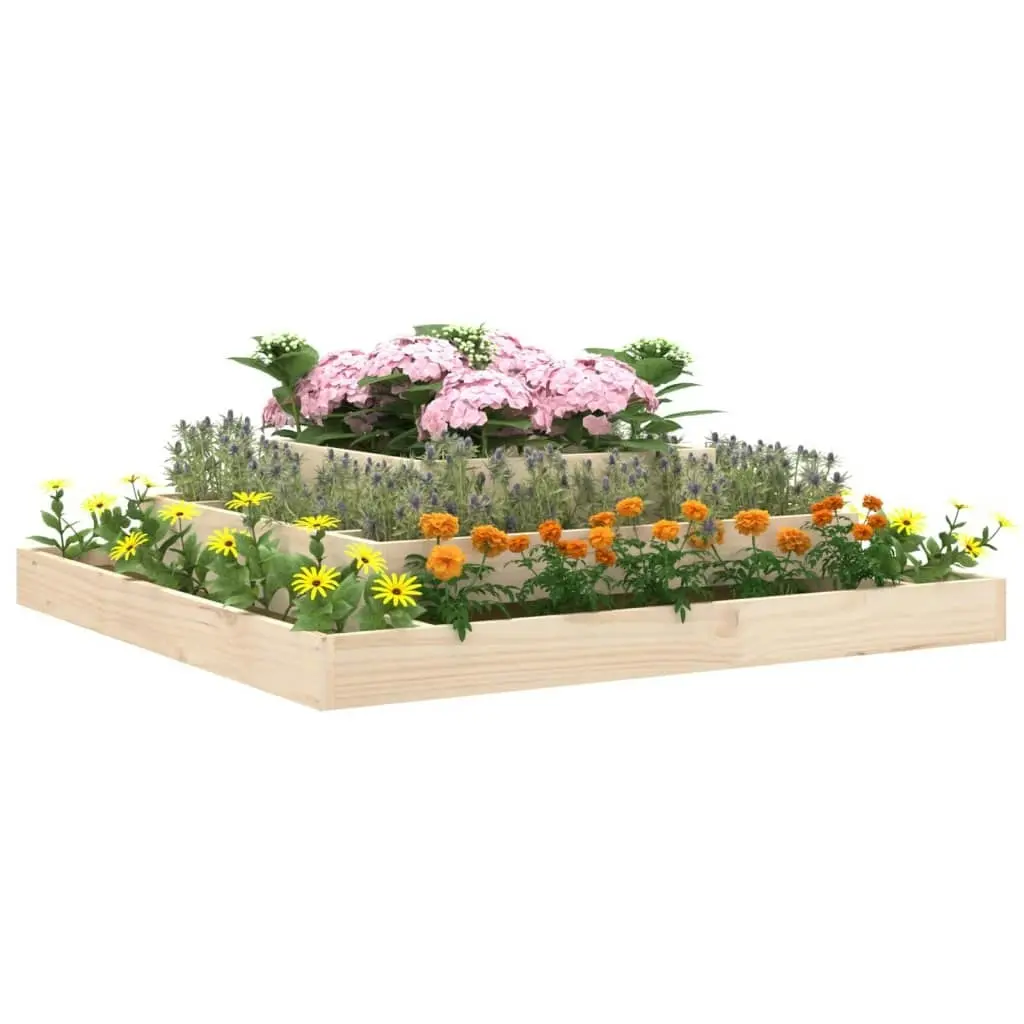 Planter 110x110x27 cm Solid Wood Pine 823871