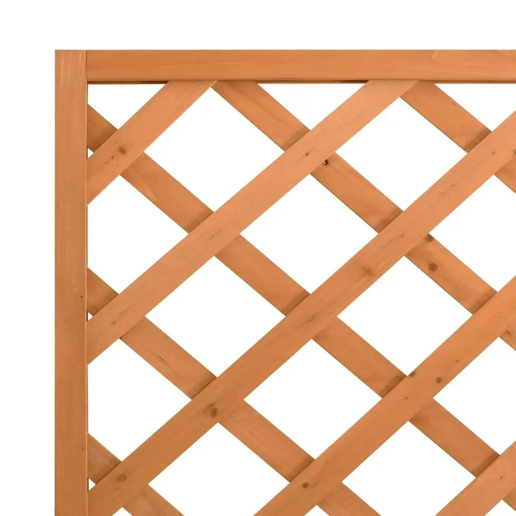 Planter with Trellis Brown Solid Wood Fir 365479