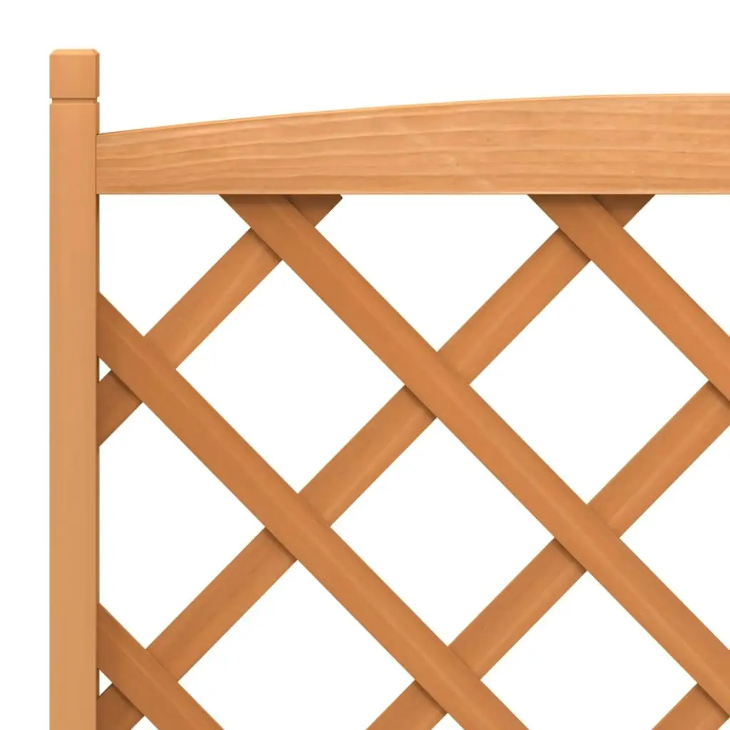 Planter with Trellis Brown Solid Wood Fir 365491