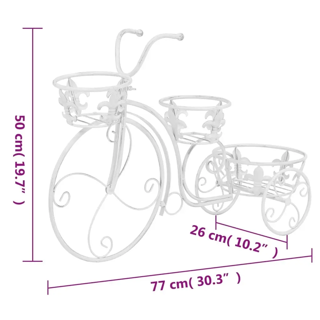 Plant Stand Bicycle Shape Vintage Style Metal 245931