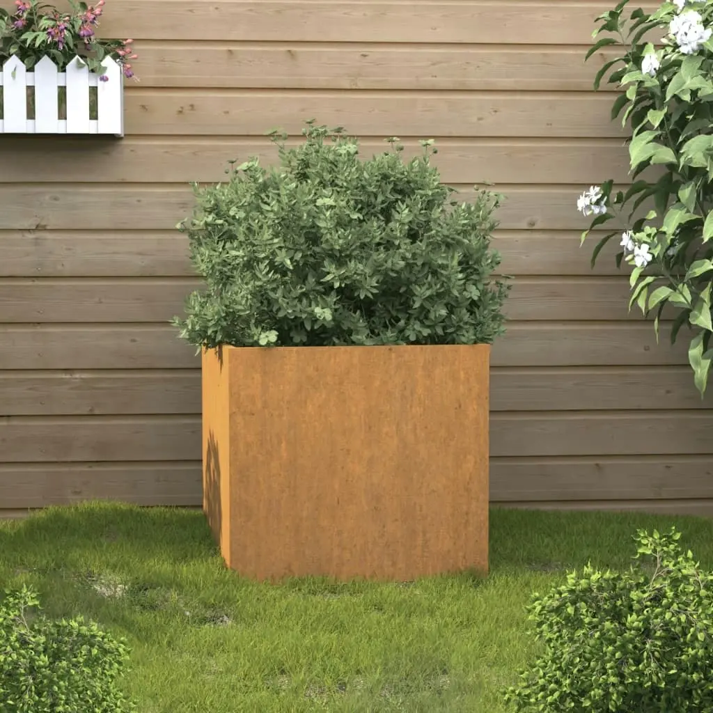 Planter 49x47x46 cm Corten Steel 821551