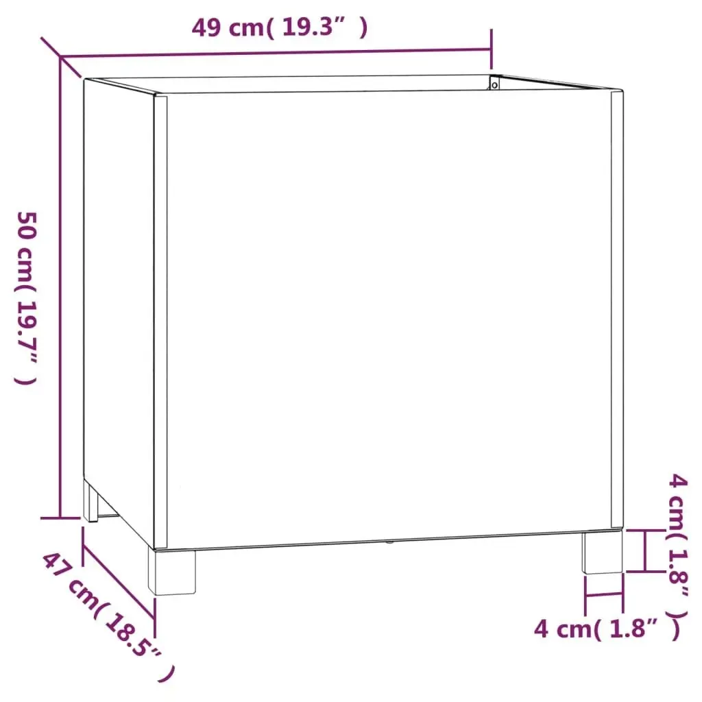 Planters with Legs 2 pcs Rusty 49x47x50 cm Corten Steel 823683