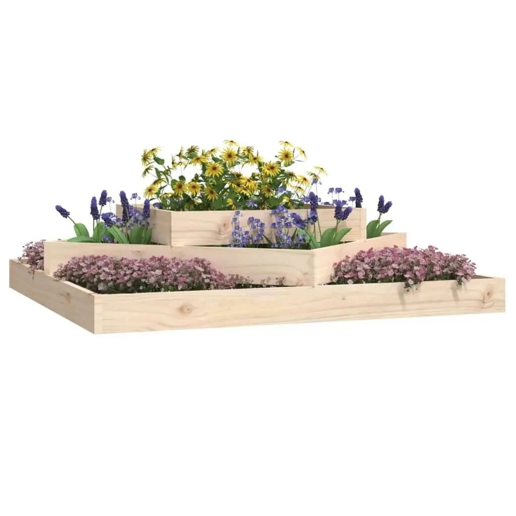 Planter 112x112x27 cm Solid Wood Pine 823885