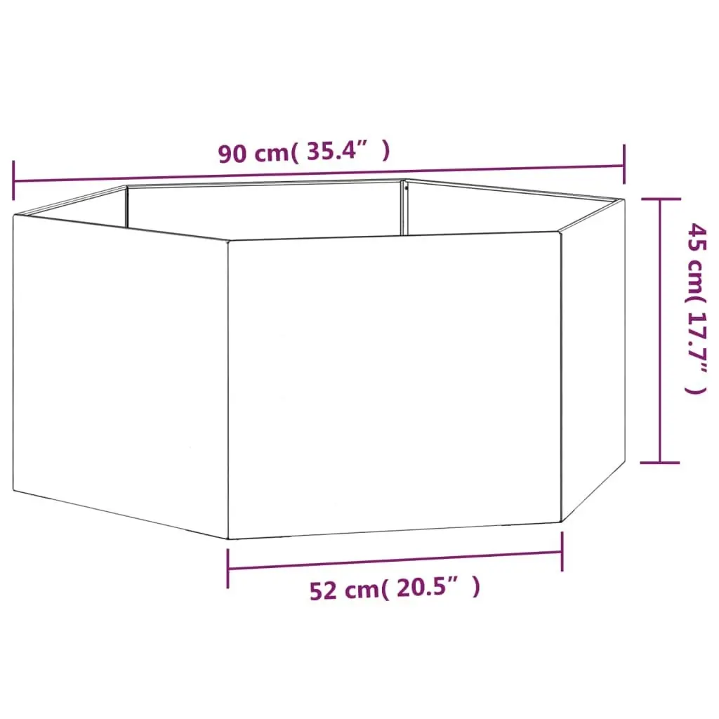 Planter Rusty 90x90x45 cm Corten Steel 823676