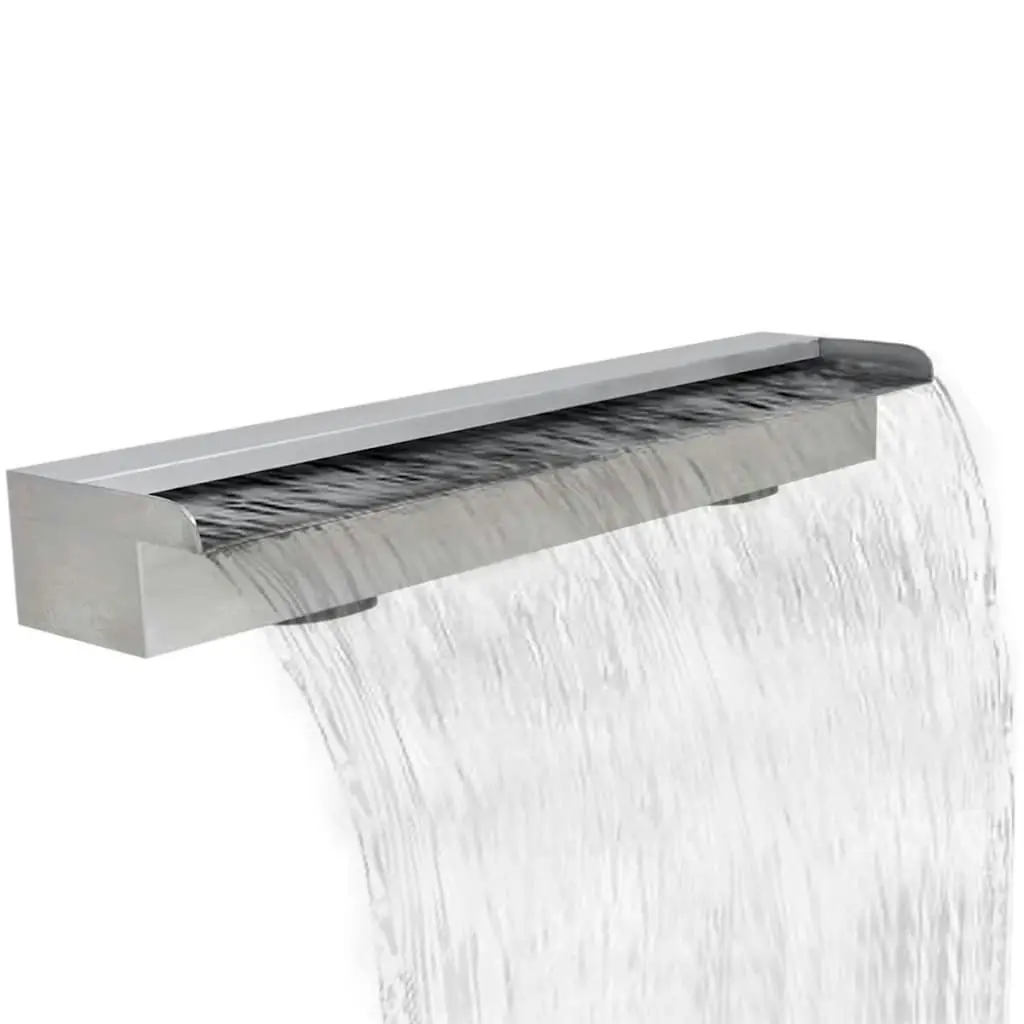 Rectangular Waterfall Pool Fountain Stainless Steel 90 cm 41668