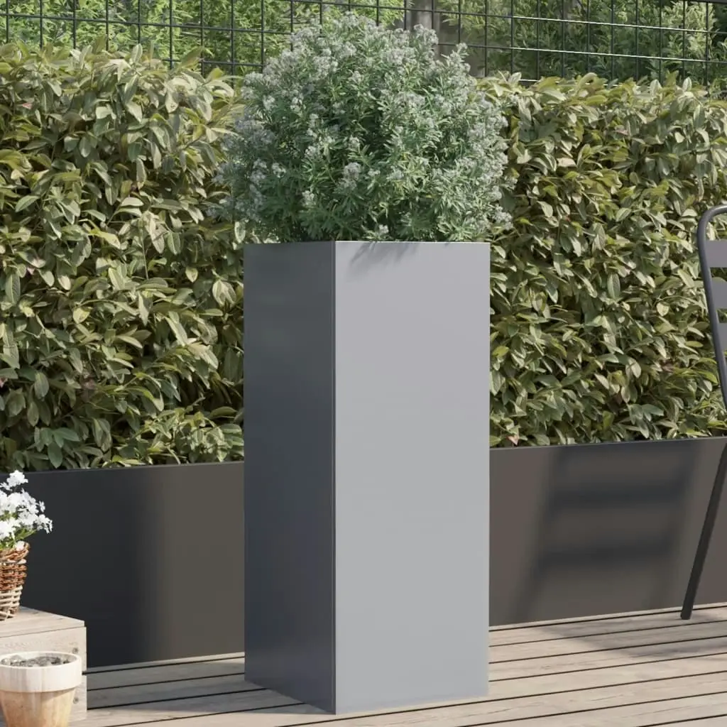 Planter Silver 32x29x75 cm Galvanised Steel 841576