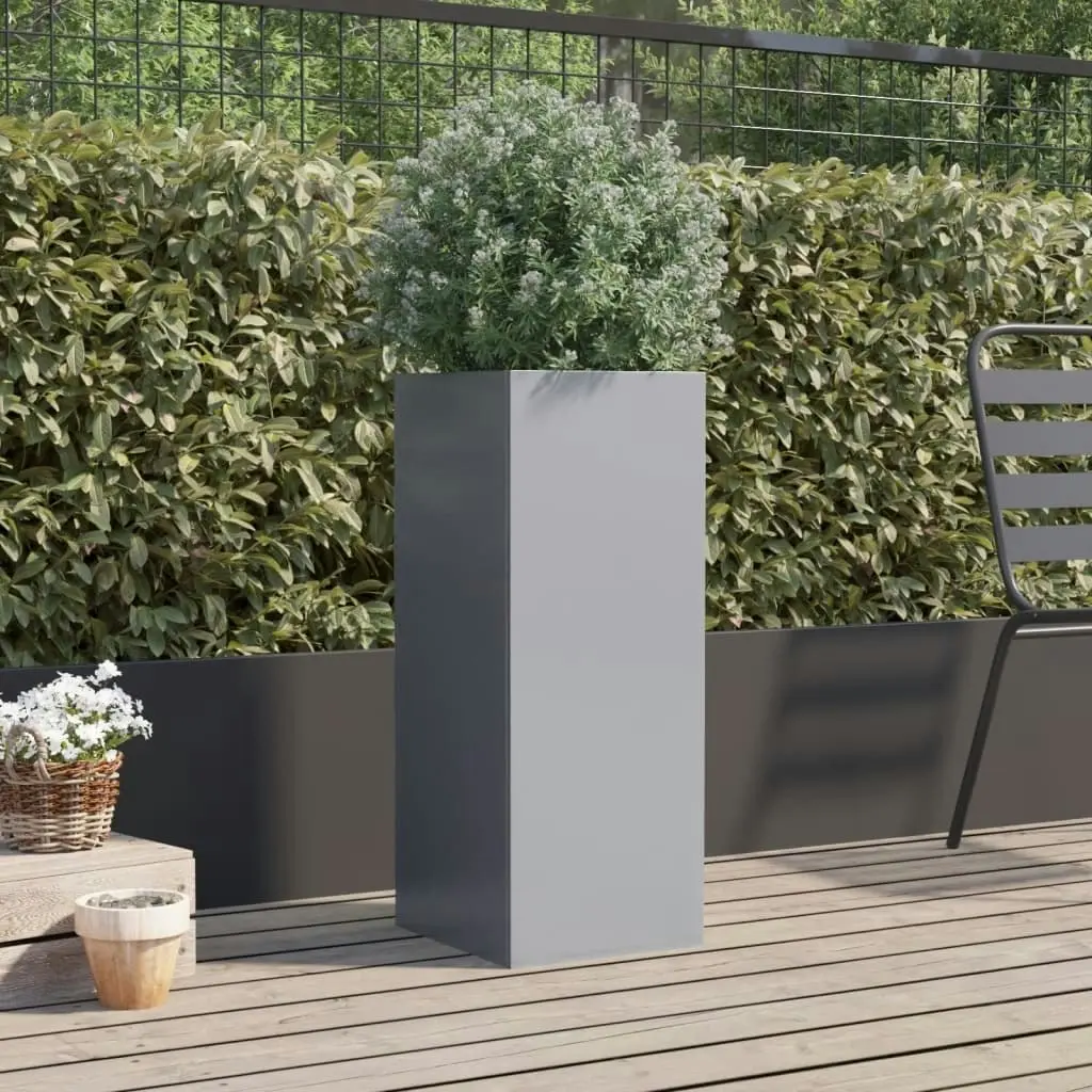 Planter Silver 32x29x75 cm Galvanised Steel 841576