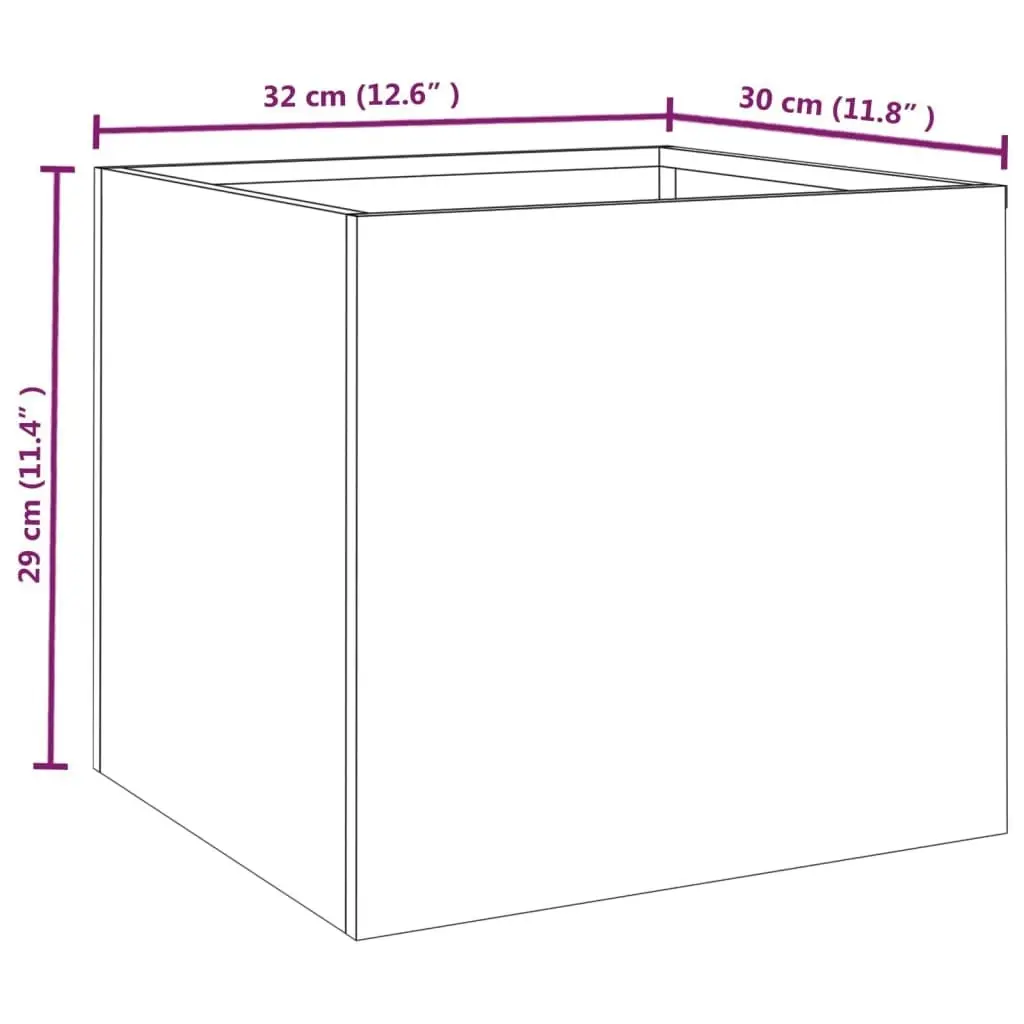 Planter 32x30x29 cm Corten Steel 821547