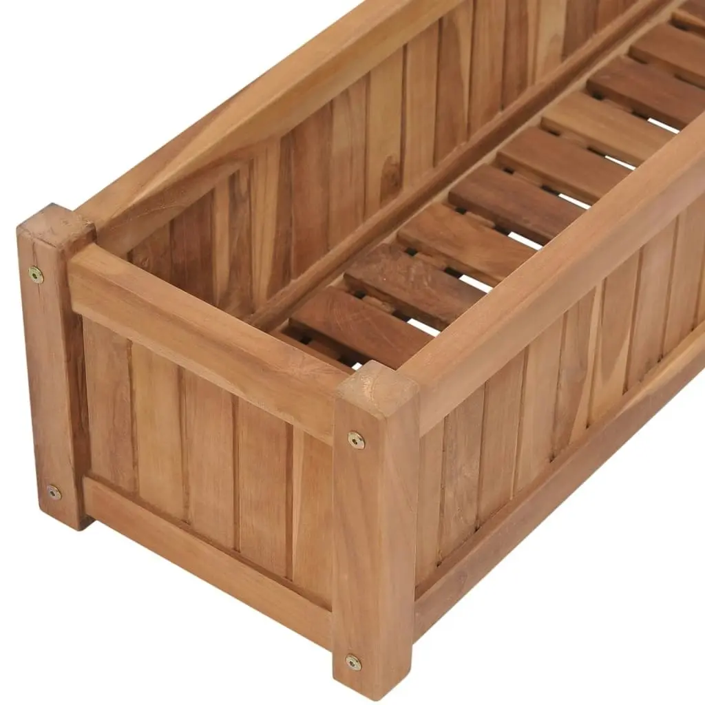 Raised Bed 200x30x25 cm Solid Teak Wood 48970