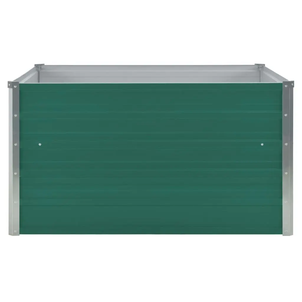 Raised Garden Bed 100x100x45 cm Galvanised Steel Green 47025