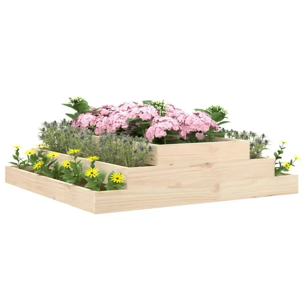 Planter 110x110x27 cm Solid Wood Pine 823899