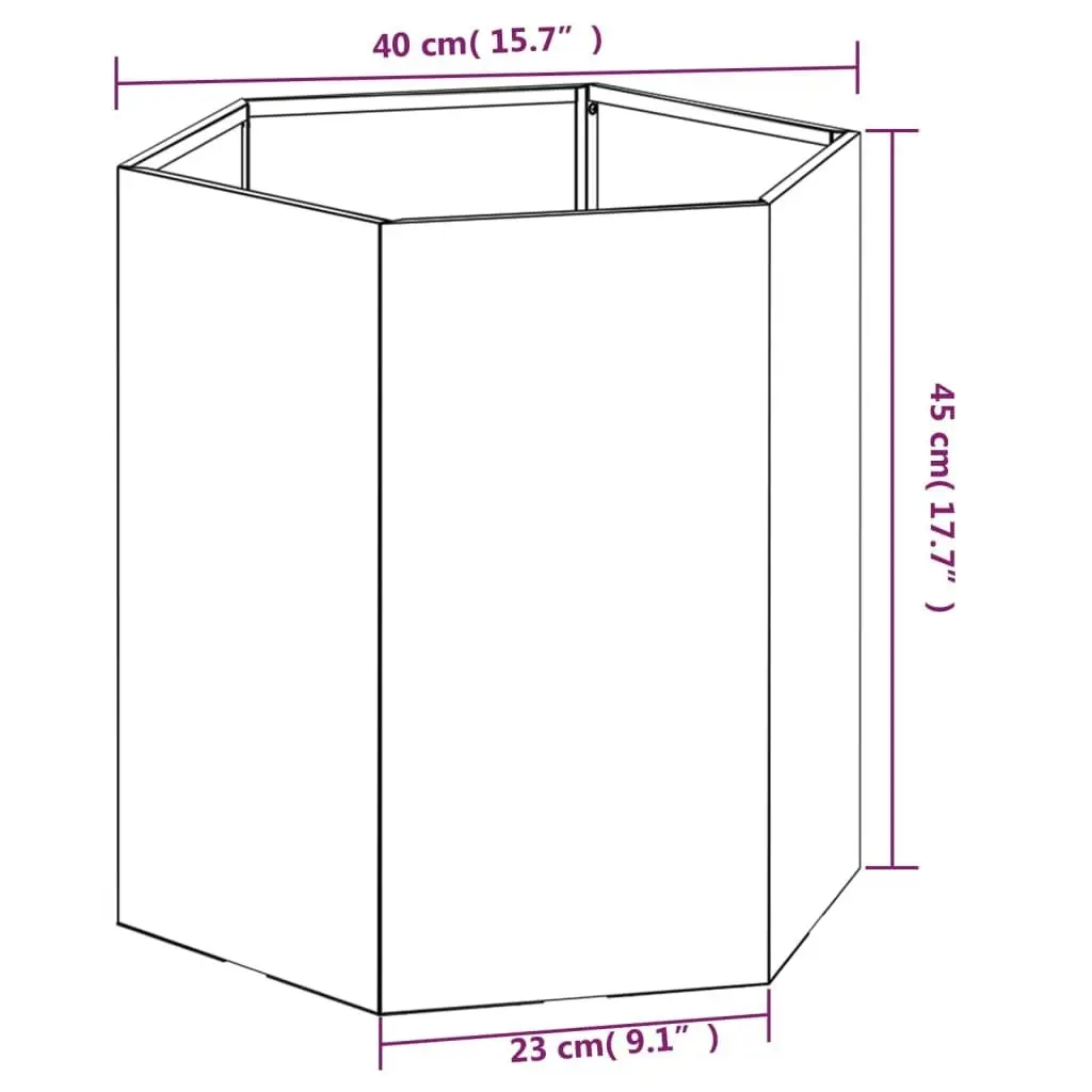 Planter Rusty 40x40x45 cm Corten Steel 823674