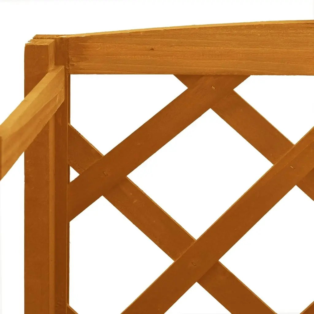 Plant Stand with Trellis Orange 60x30x140 cm Solid Firwood 314834