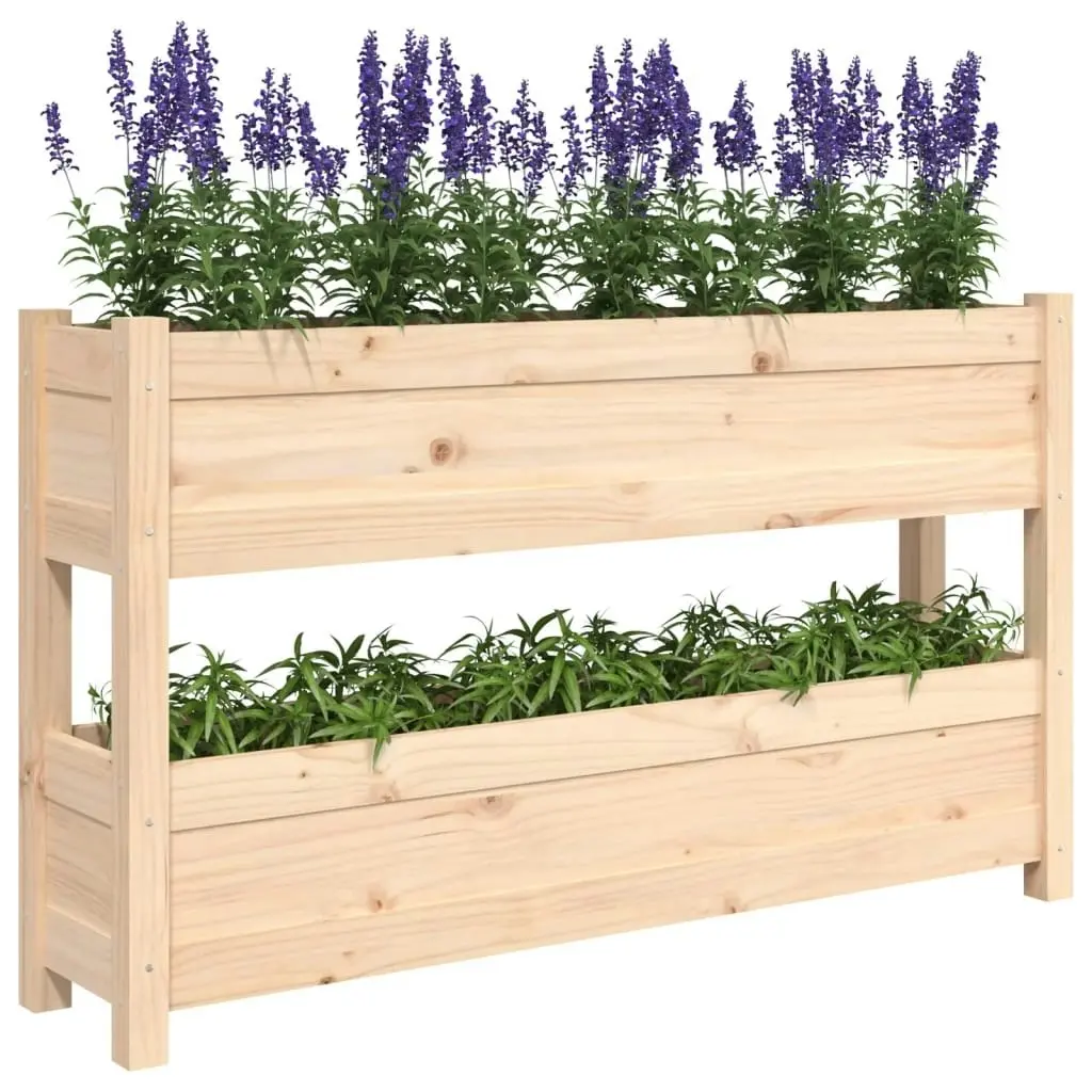 Planter 112x25x66 cm Solid Wood Pine 823927