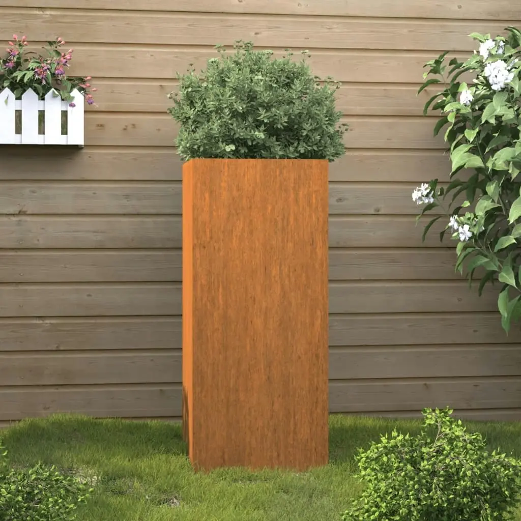 Planter 32x27.5x75 cm Corten Steel 821553