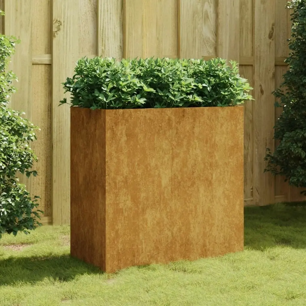 Planter 40x80x80 cm Corten Steel 824536