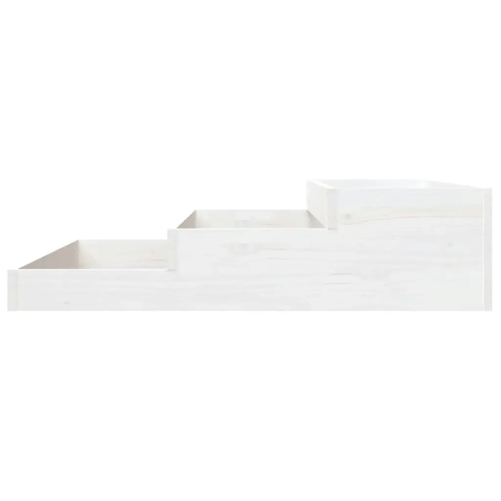 Planter White 107x107x27 cm Solid Wood Pine 823914