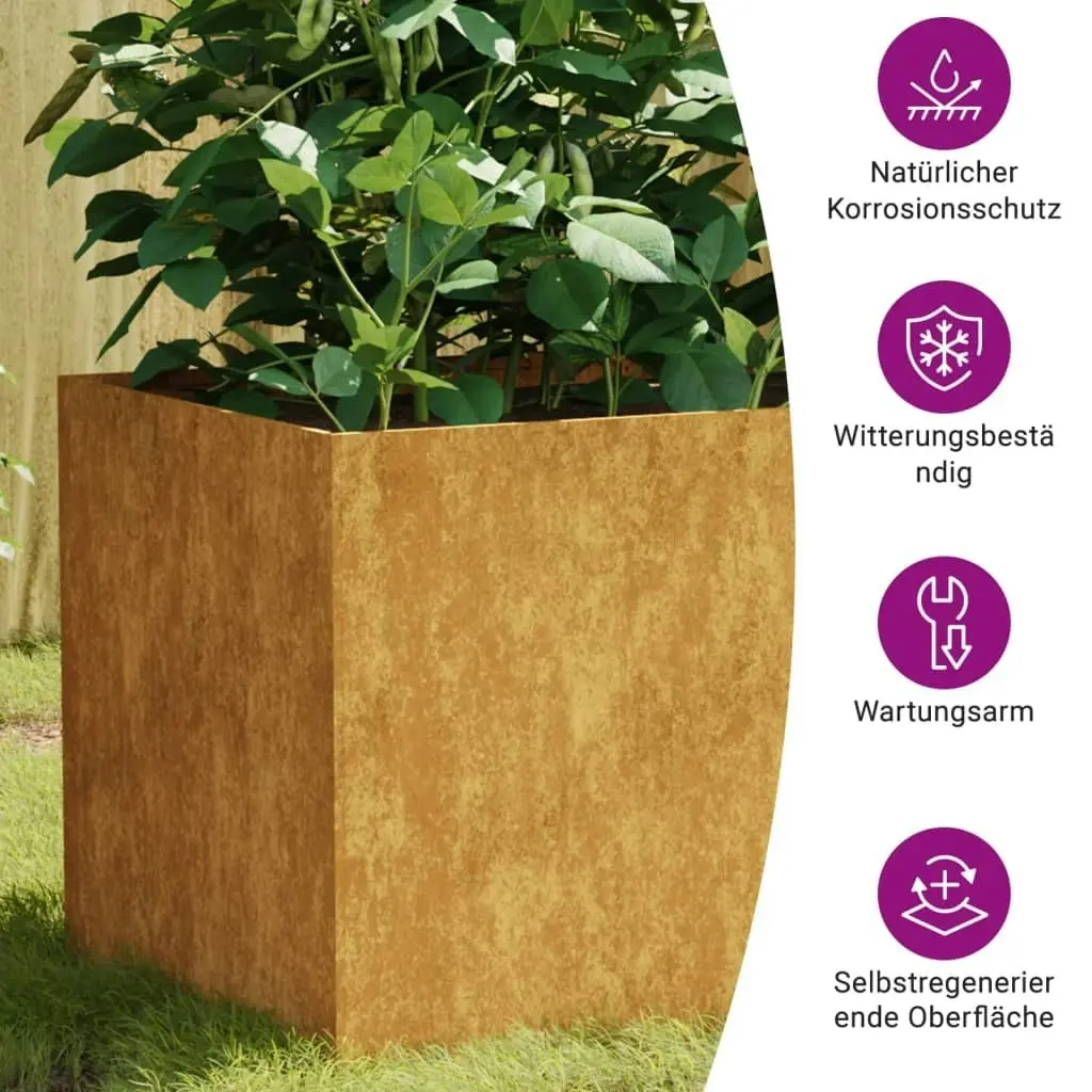 Planter 80x40x40 cm Corten Steel 824519